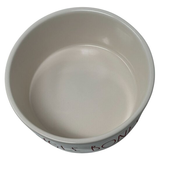 Rae Dunn Jingle Bones Red Letter Dog Bowl 6in Holiday Pet Dish Christmas Ceramic - Picture 9 of 13